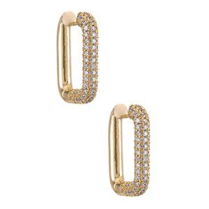 NEW~ Anthropologie Shashi Cosmo Pavé hoop Earrings